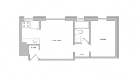 a floor plan of a small apartment